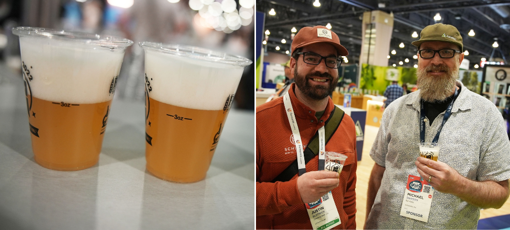 Left: Schilling Beer Co. Witzbold Hopfenweisse, Right: Justin Slotnick & Michael Dawson