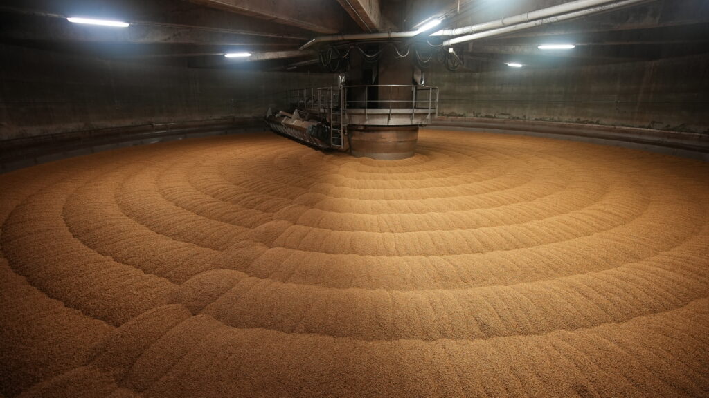 Germination vessel at Rahr Malting Company malthouse in Alix, Alberta, Canada.